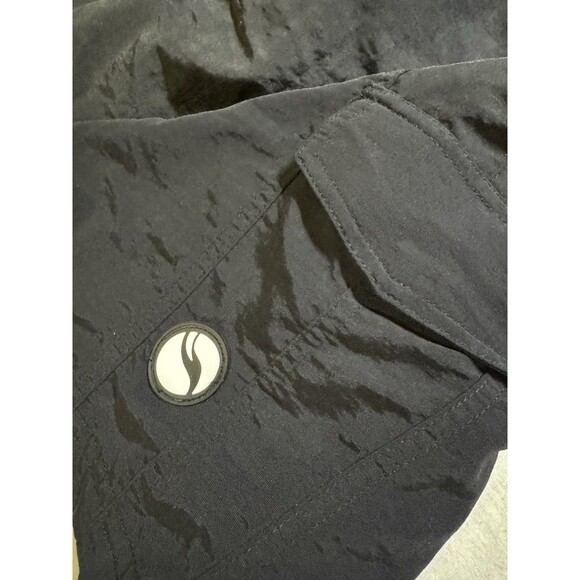 VTG Giant Cycling Shorts Adult Extra Large Black Trunk Style Padded Nylon Shell - Picture 2 of 11